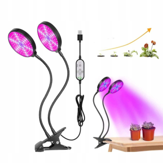 Lampa na pestovanie raslín - Rastliny osvetľovacia lampa 2x žiarovky 78 -led stojací stojan rastú svetlo