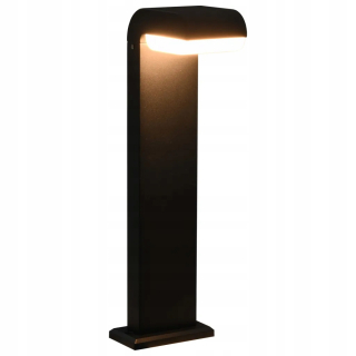 Solárna zapichovacia záhradná lampa - LED záhradná lampa, 9 W, čierna, oválna