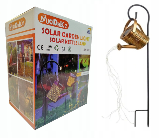 Solárna zapichovacia záhradná lampa - Záhradná lampa solárna kanva LED dekorácia