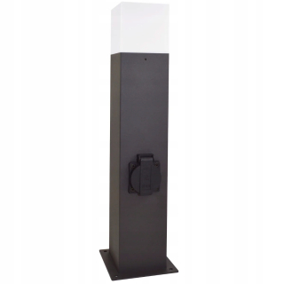 Svetelný stĺp do záhrady - Záhradná lampa stojaca s elektrickou zásuvkou s nízkym grafitom 44 cm poly