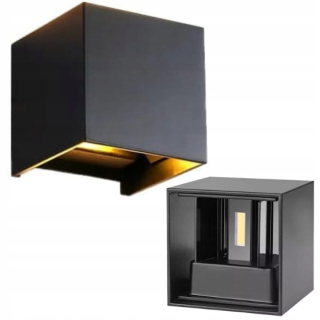 Záhradná fasádna lampa - Nástenná lampa na stenu s fasádnou lampou s nastaviteľnou hornou časťou 5W 230V 3000K