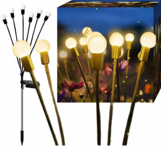 Solárna zapichovacia záhradná lampa - Solárna lampa 2 ks poháňané gule 6 LED záhrada