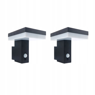 Záhradná fasádna lampa - Solárna lampa 2x LED SOLARIS 2 5,5W pohybový senzor