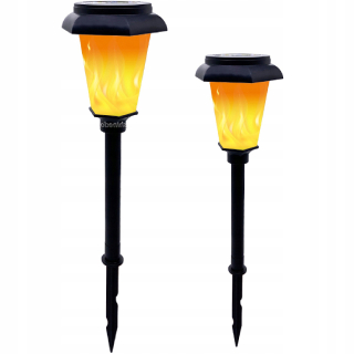 Solárna zapichovacia záhradná lampa - Solárna lampa LED záhradná baterka 2 ks