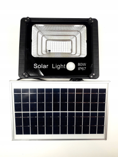 Záhradná závesná lampa - Nástenná solárna lampa 80 W, pilot, súmrak
