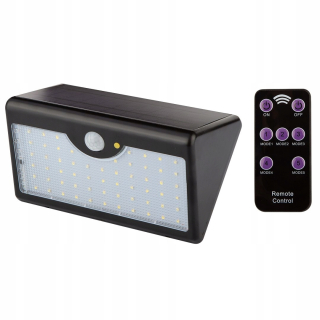 Záhradná fasádna lampa - Nástenná solárna lampa + SMD LED 900 LM NEO diaľkové ovládanie