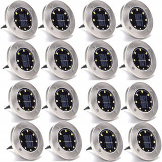 Solárna zapichovacia záhradná lampa - Solar Lamp Smart SmartWorld Silver 16 PC.