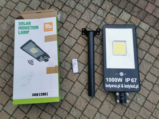 Uličná lampa - Pouličné svietidlo 1000 W 1000 lm solárne napájanie