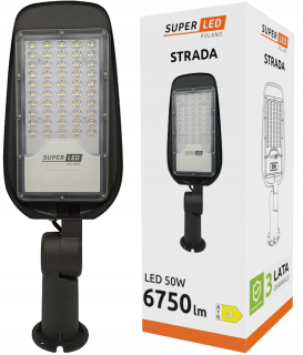 Uličná lampa - LED pouličná lampa 50 W Maják nastaviteľný IP65