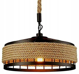 Diel, príslušenstvo do kosačky - Jutowa lampa boho e27 40 cm stropná lampa