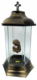 Lampa kaplnka Sviečka sklo nové 1 zloty