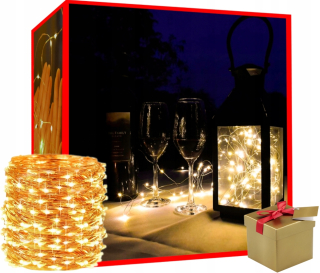 Lampy 300 LED mikro drôtom USB horúce biele+diaľkové ovládanie