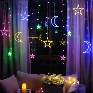 LED žiarovky závesu Moon Star 2,5 m 138 -MUL