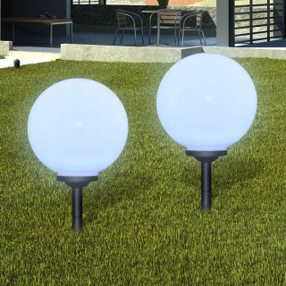 Solárna zapichovacia záhradná lampa - Cestné svietidlá, 2 ks, LED, 30 cm, s hrotmi