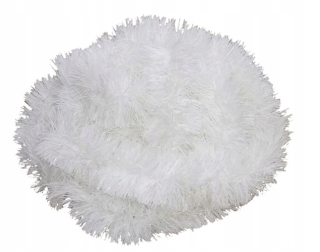 Biely vianočný stromček 8 cm vianočné girlandy 2 m