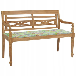 Záhradná lavica, lavička - Batavia lavica s vankúšom v liste, 120 cm, všetky tieto