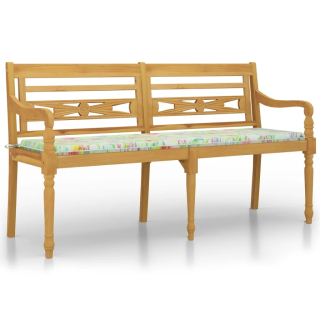 Záhradná lavica, lavička - Batavia lavica s vankúšom v liste, 150 cm, Lite Dr