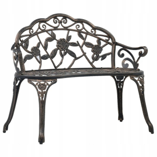 Záhradná lavica, lavička - Bistro Bench, 100 cm, hnedá, hliníková zliatina