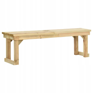 Záhradná lavica, lavička - Záhradná lavica, 140 cm, impregnované drevo