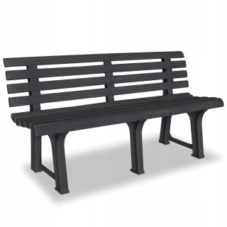 Záhradná lavica, lavička - Záhradná lavica, 145,5 cm, plast, antracit