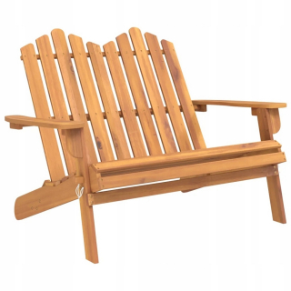 Záhradná lavica, lavička - Adirondack Garden Bench, 126 cm, masívne drevo aka