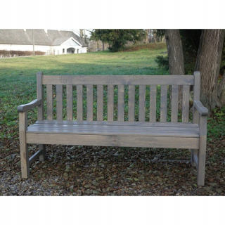 Záhradná lavica, lavička - Vidaxl záhradná lavica, šedá, 110 cm, masívne drevo