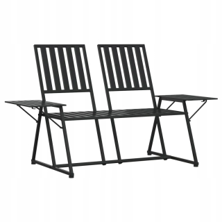 Záhradná lavica, lavička - Vidaxl Garden Bench, 108 cm, oceľ a sieť, Anttr