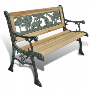 Záhradná lavica, lavička - Záhradná lavica pre deti, 84 cm, drevená