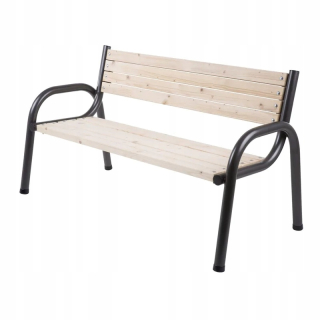 Záhradná lavica, lavička - Záhradná lavica s vankúšmi, 120 cm, plast