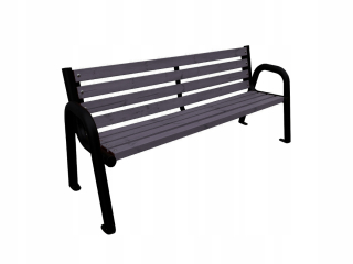 Záhradná lavica, lavička - Park Garden Bench Anthracite - šedá 125 cm