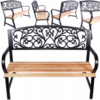 Záhradná lavica, lavička - Park Garden Lavic s operadlom 120x56x87