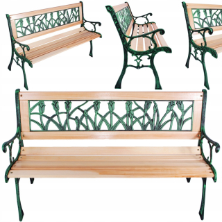 Záhradná lavica, lavička - Park Garden Lavica s operadlom 122x56x74
