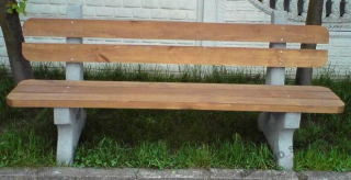 Záhradná lavica, lavička - Park záhradná lavica s operadlom
