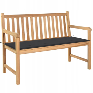 Záhradná lavica, lavička - Záhradná lavica s antracitovým vankúšom, 120 cm, Dre