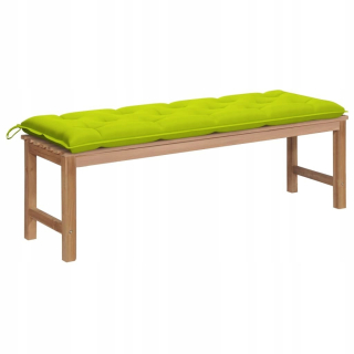 Záhradná lavica, lavička - Záhradná lavica s svetlo zeleným vankúšom, 150 cm, DR