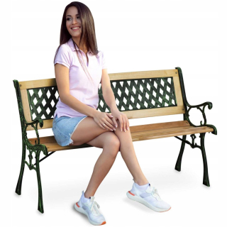 Záhradná lavica - Záhradná lavica s operadlom 124 x 74 x 43 cm Sophotel Fusio