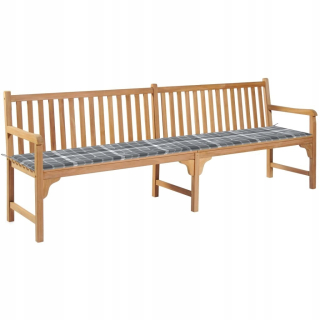 Záhradná lavica, lavička - Záhradná lavica so šedým vankúšom, 240 cm, D