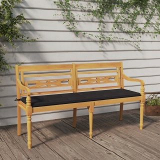 Záhradná lavica, lavička - Lavička s antracitovým vankúšom 50 cm Towe Wood