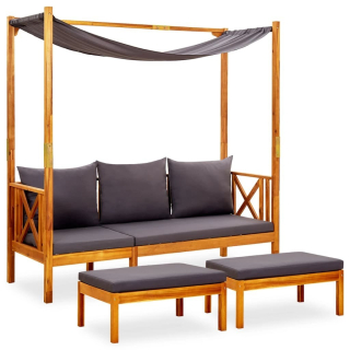 Záhradná lavica, lavička - Bitka s kolískám Footrest Vidaxl Wood