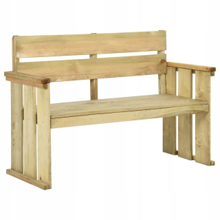 Záhradná lavica, lavička - Lavička s operadlom dreva 121 x 53 cm