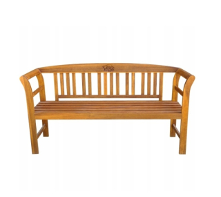 Záhradná lavica, lavička - Lavička s operadlom dreva 157 x 45 cm