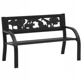 Záhradná lavica, lavička - Lavička s operadlom kovu 86 x 41 cm