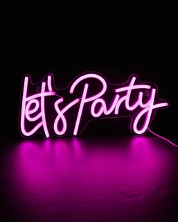 Záhradná žiarovka - Let's Party Neon LED Pink Pink napájané cez USB