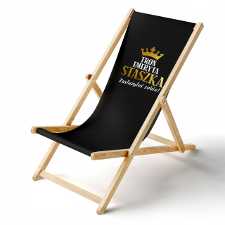 Záhradné lehátko - Drevená pláž Deckchair Garden tlače dôchodok