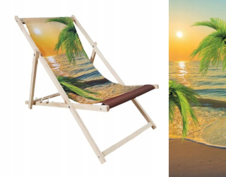 Záhradné lehátko - Drevené paluby Premium Palm Beach West