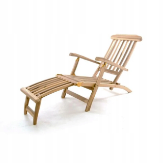 Záhradné lehátko - Garth Deckchair vyrobený z dreva eukalyptu s