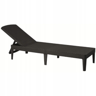 Záhradné lehátko - Vidaxl Deckchairs s čiernymi vankúšmi, 2 ks.