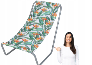 Záhradné lehátko - Skladacie -Beach -Beach Deckchair and Flowers Bag