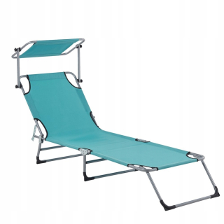 Záhradné lehátko - Garden Deckchair s tyrkysovými foligno!