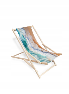 Záhradné lehátko - Reklamný Deckchair Bujak úroveň Bujany s výtlačkom na vlne poľského producenta